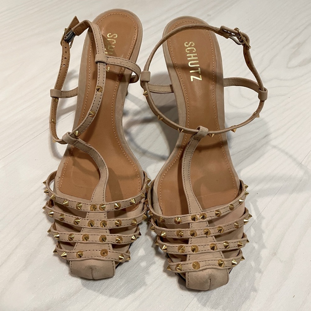 Studded Schultz Heels